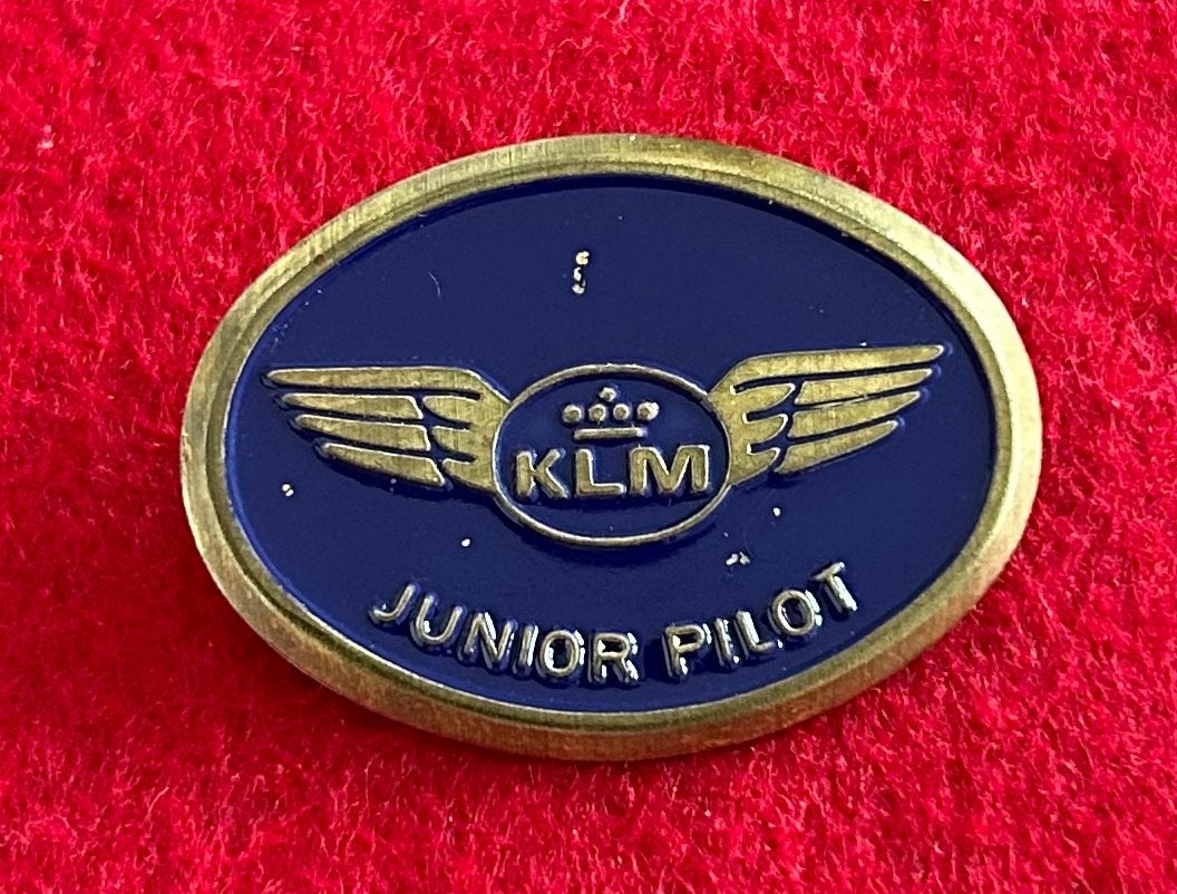 Vintage KLM Junior Piloot Speldje / Nadel, Verzamelen, Luchtvaart en Vliegtuigspotten, Ophalen of Verzenden, Gebruikt, Overige typen