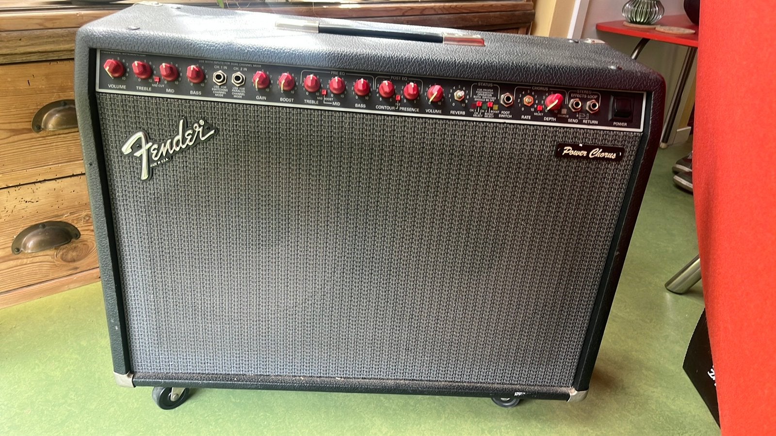 Fender PowerChorus versterker, Muziek en Instrumenten, Versterkers | Bas en Gitaar, Ophalen, Gebruikt, Gitaar, 100 watt of meer