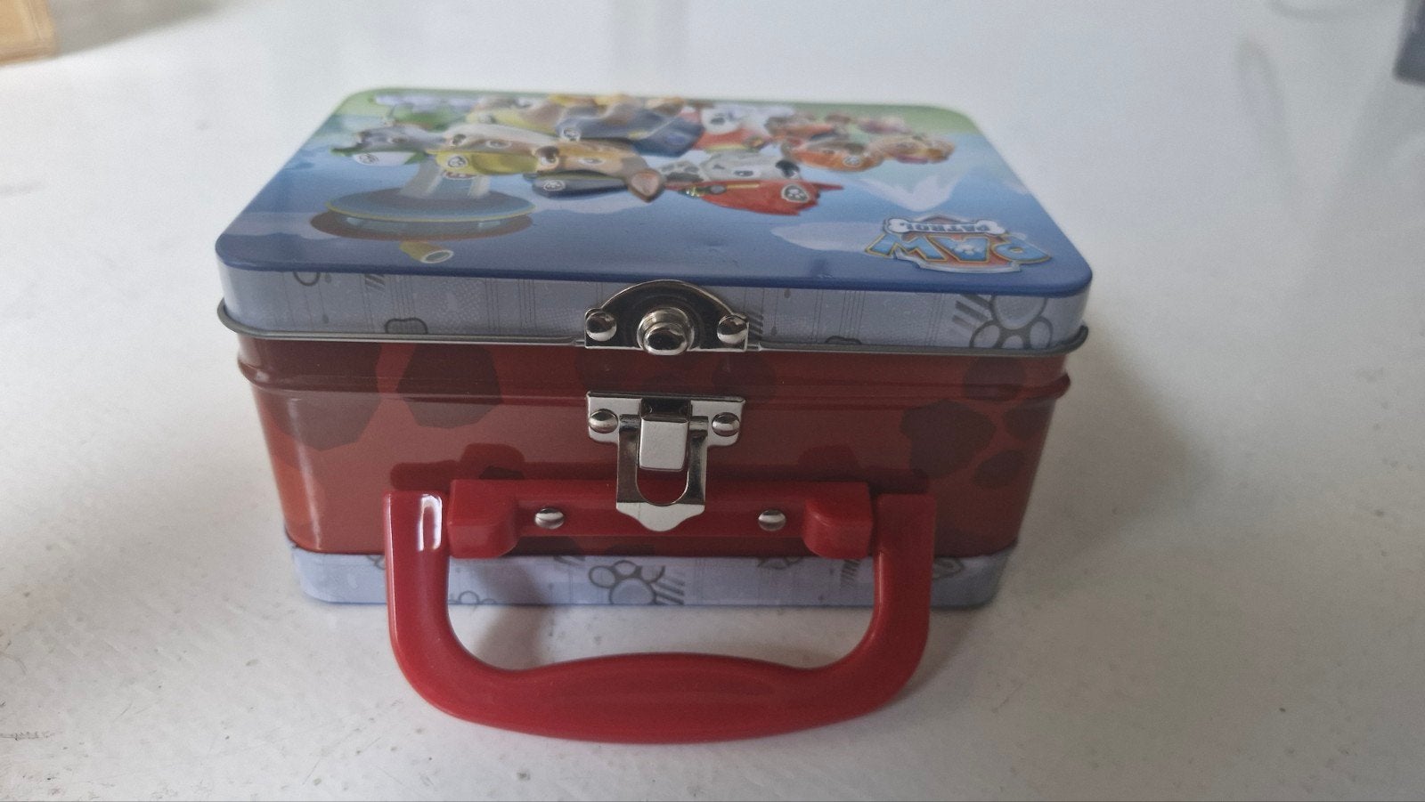 Paw Patrol Memory Spel in Metalen Koffer, Een of twee spelers, Verzenden, Zo goed als nieuw