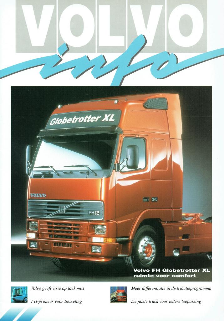 Folder Volvo vrachtwagen modellen (Volvo Info - 1995), Verzenden, Gelezen, Volvo