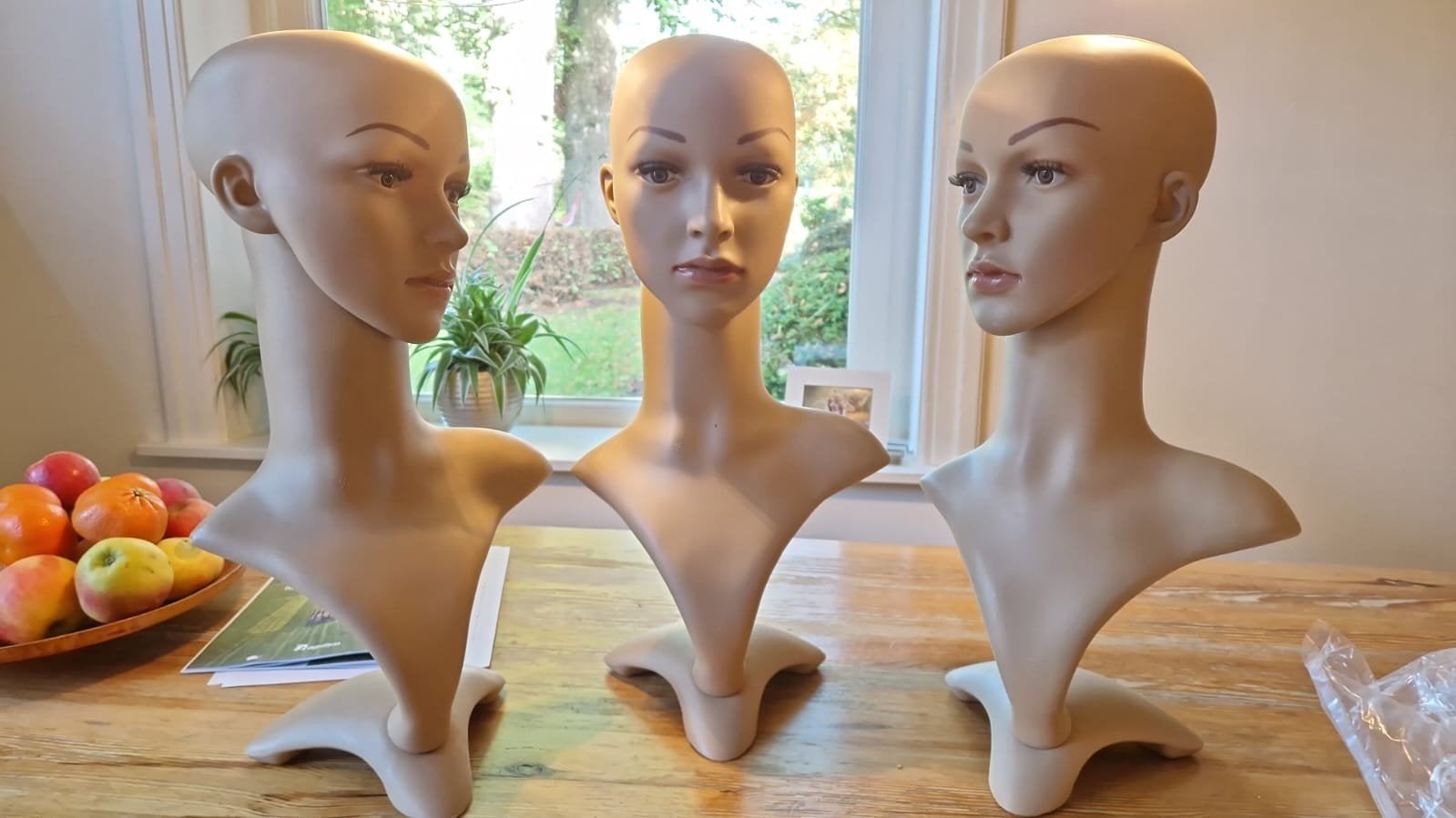 Set van 3 Paspop Hoofden Vrouw - Display Hoofden, Ophalen of Verzenden