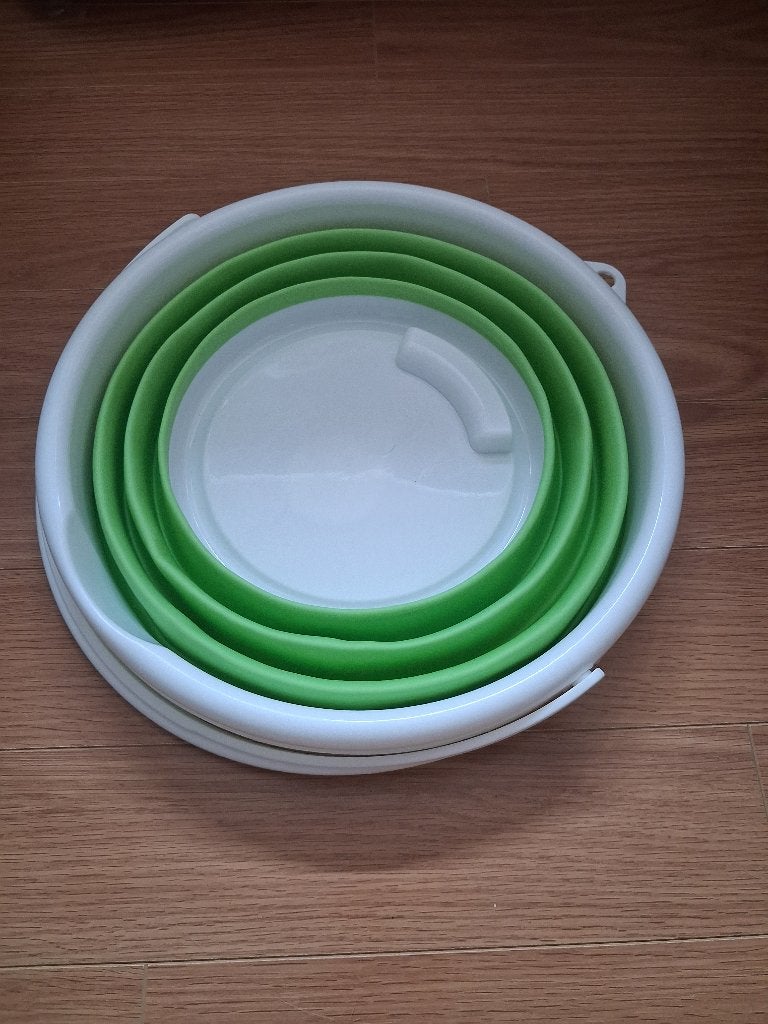 opvouwbare emmer, afwasbak vergiet, Ophalen, Gebruikt