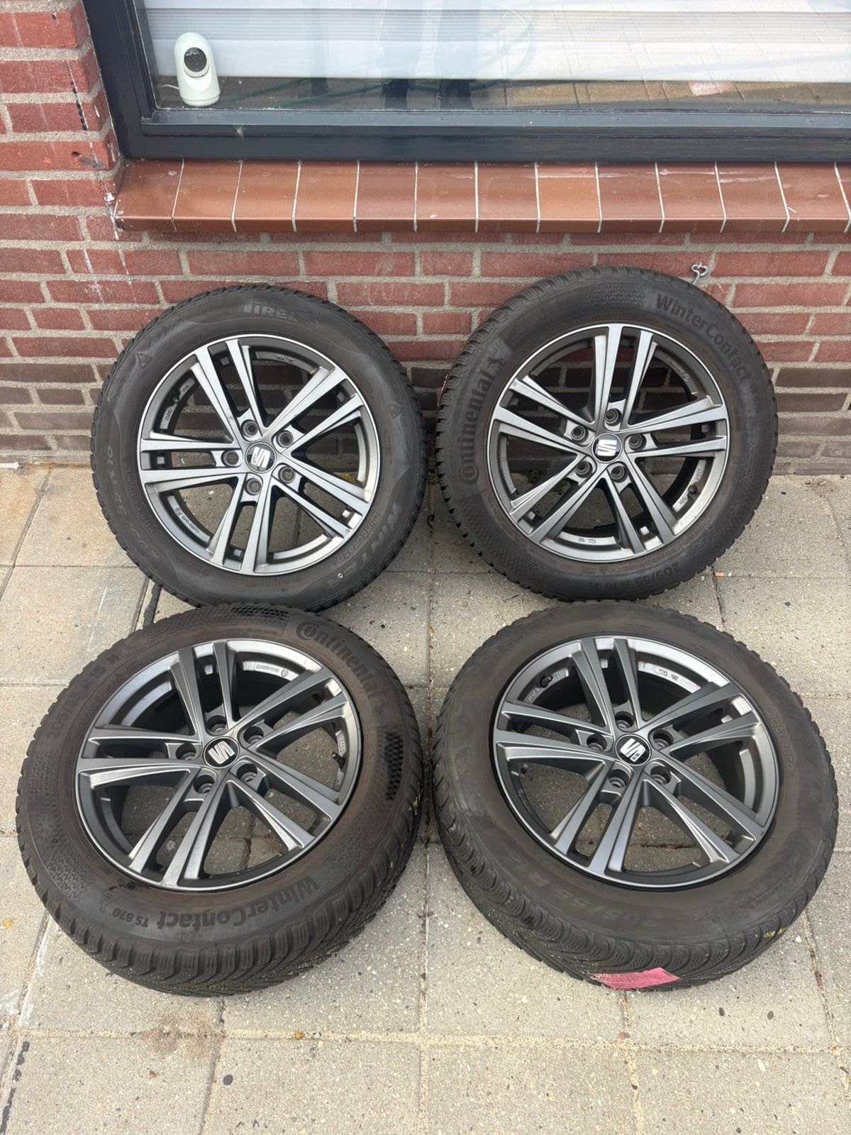 Seat leon 5f 5x112 16 inch met goede banden, Ophalen, Gebruikt, 16 inch, Banden en Velgen