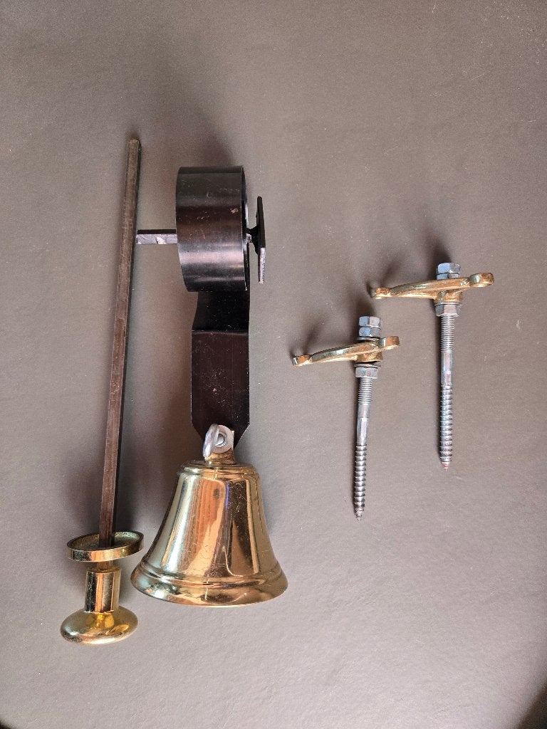 Trekbel messing gelakt 1930, Ophalen of Verzenden, Gebruikt, Koper of Messing, Overige typen