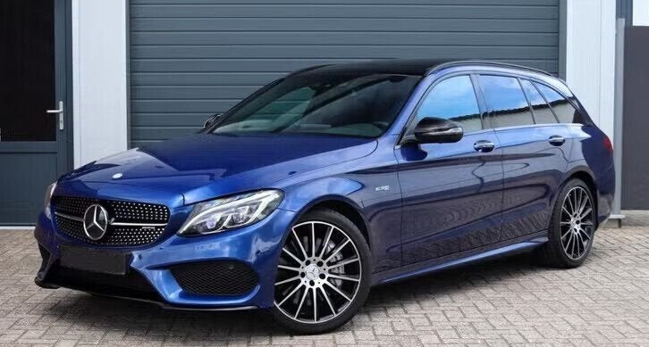 Originele 19 inch Mercedes AMG velgen banden C-klasse W205, Auto-onderdelen, Banden en Velgen, 19 inch, Gebruikt, Banden en Velgen