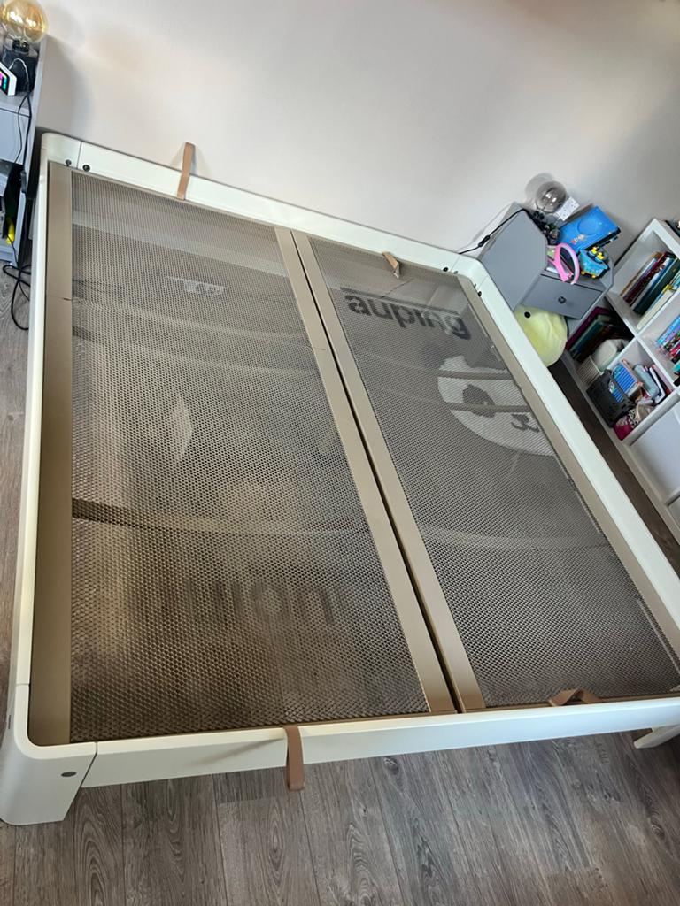 Auping Auronde 180x200 met verstelbare spiraalbodems, Ophalen, Wit, Tweepersoons, 180 cm