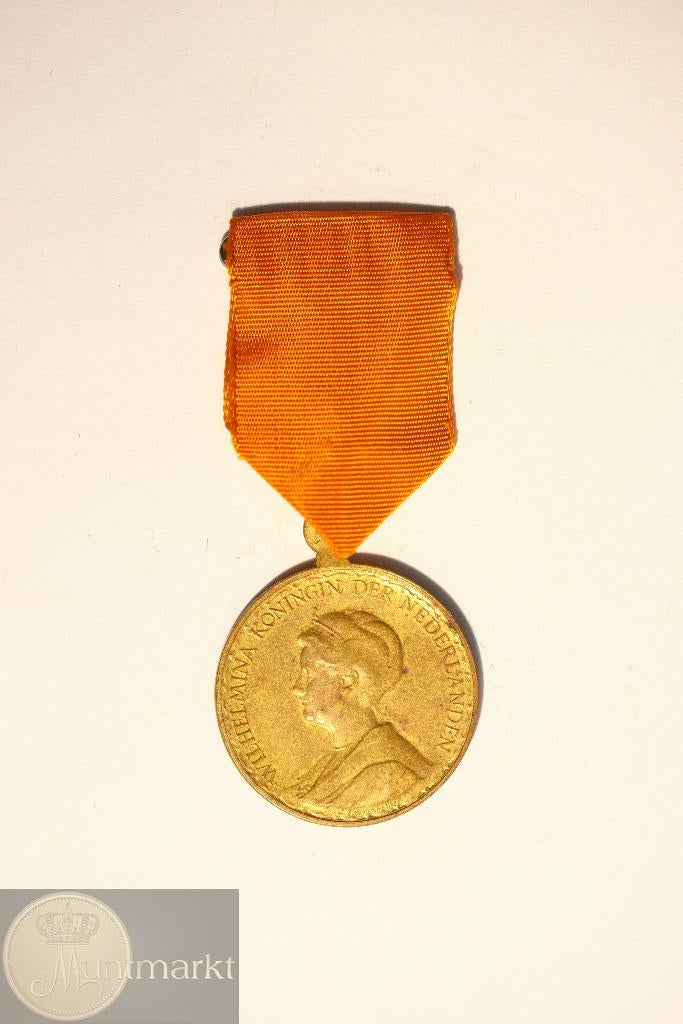 NL - Draagpenning 1923 - 25Jr. Regeringsjubileum Wilhelmina, Ophalen of Verzenden, Overige materialen, Nederland