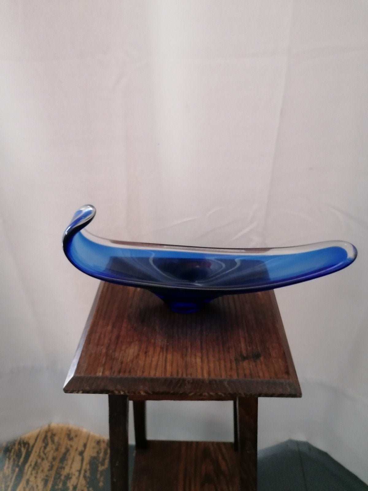 Murano glazen schaal, blauw, decoratief, Ophalen of Verzenden
