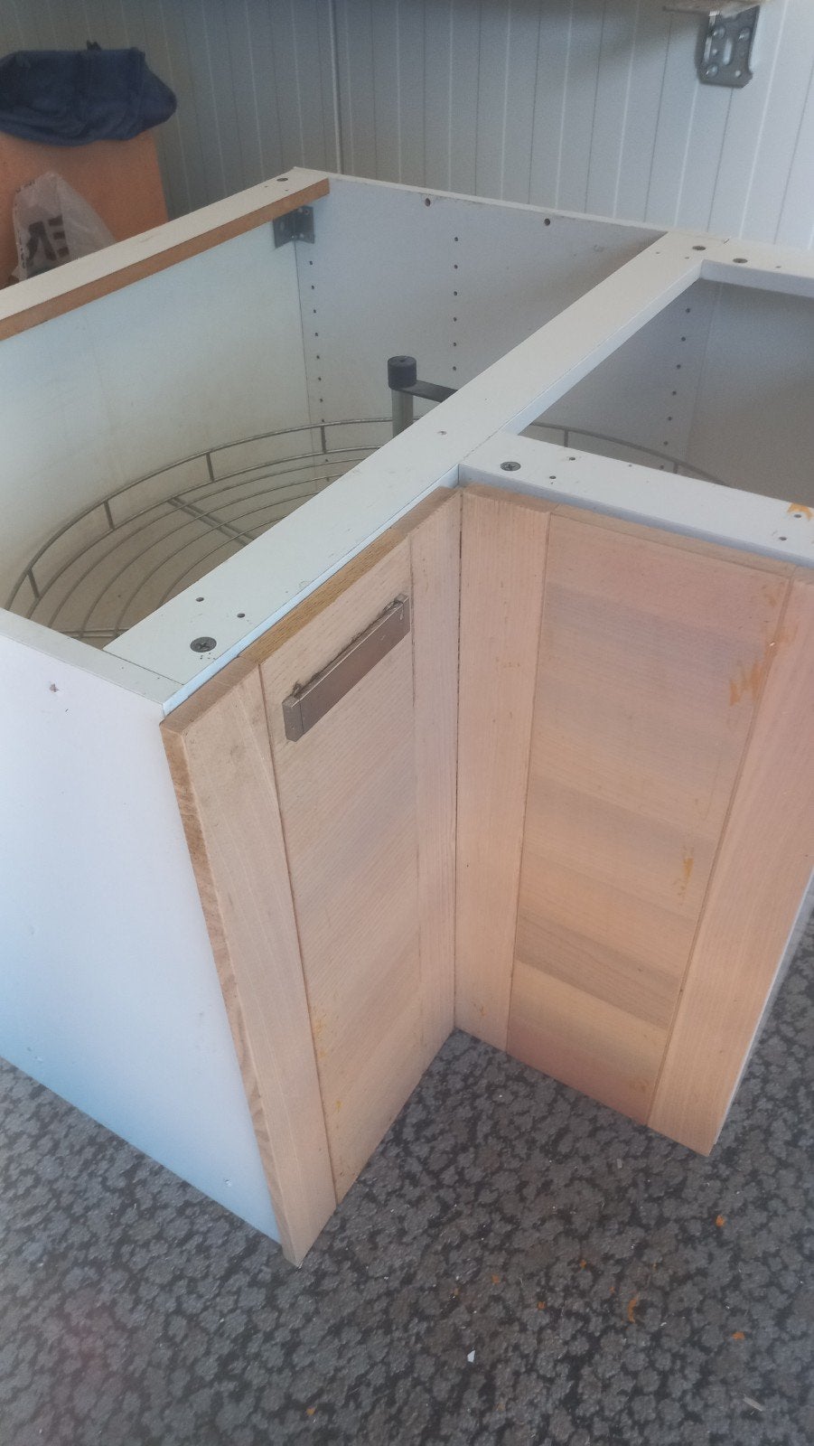 Draaiplateau hoekkast keuken, Ophalen, Gebruikt, Wit, 50 tot 100 cm