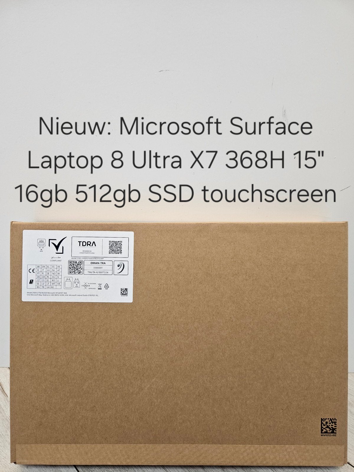 Nieuw: Microsoft Surface Laptop 8 Ultra X7 368H 16gb 512gb, EenvoudPc B.V., Nieuw, Ophalen of Verzenden, 512gb SSD
