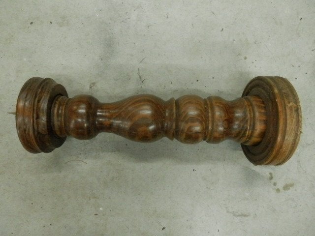 Grote houten kaarskandelaar, Gebruikt, Ophalen of Verzenden, 59 cm, Kandelaar