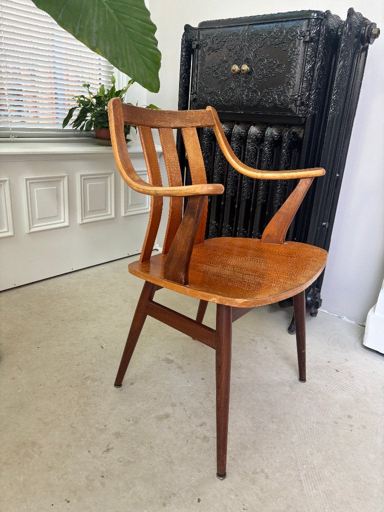 Cees Braakman stoel Pastoe mid-century fauteuil 1950-60, Huis en Inrichting, Stoelen, Ophalen, Gebruikt, Bruin, Eén