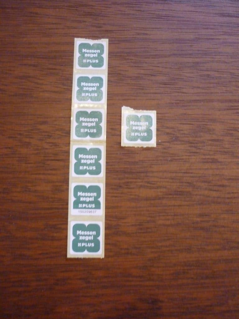 7 Plus messen zegels, zegel, Plus, Ophalen of Verzenden