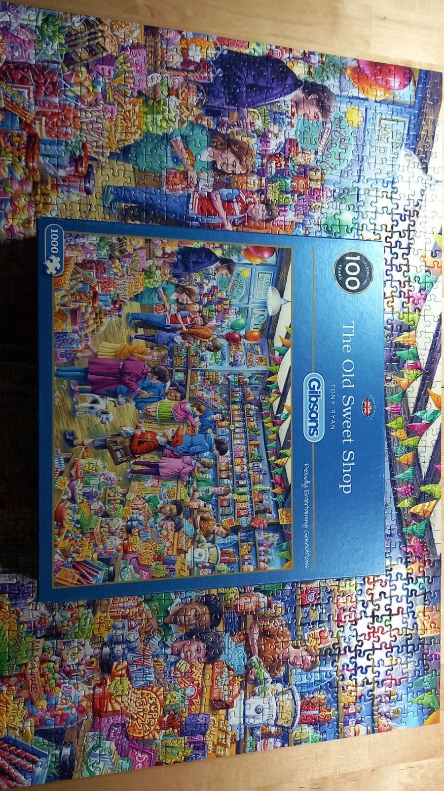 Gibsons Legpuzzel 'The Old Sweet Shop' 1000 stukjes, Ophalen of Verzenden, 500 t/m 1500 stukjes, Zo goed als nieuw, Legpuzzel