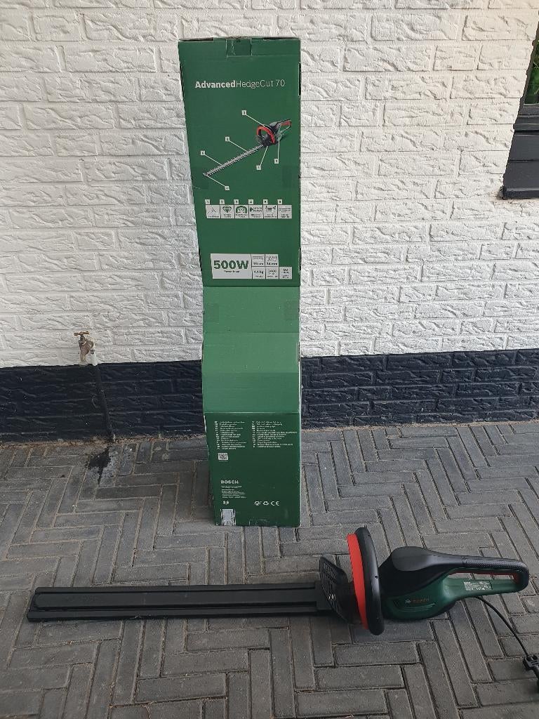 Elek. Heggenschaar Bosch 70cm, Tuin en Terras, Heggenscharen, Ophalen, Zo goed als nieuw, Elektrisch, Bosch