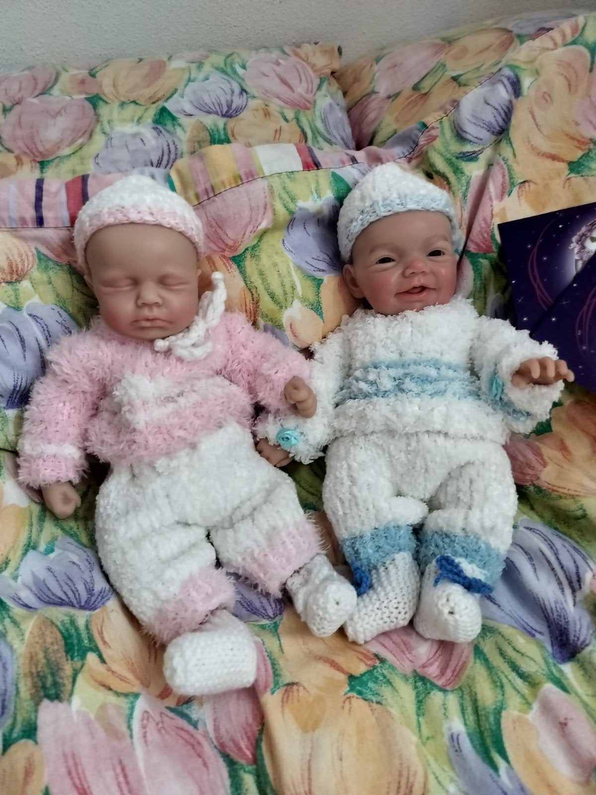 tweeling volledige siliconen babys 33cm groot, Verzenden, Nieuw, Babypop, Levensecht of Reborn