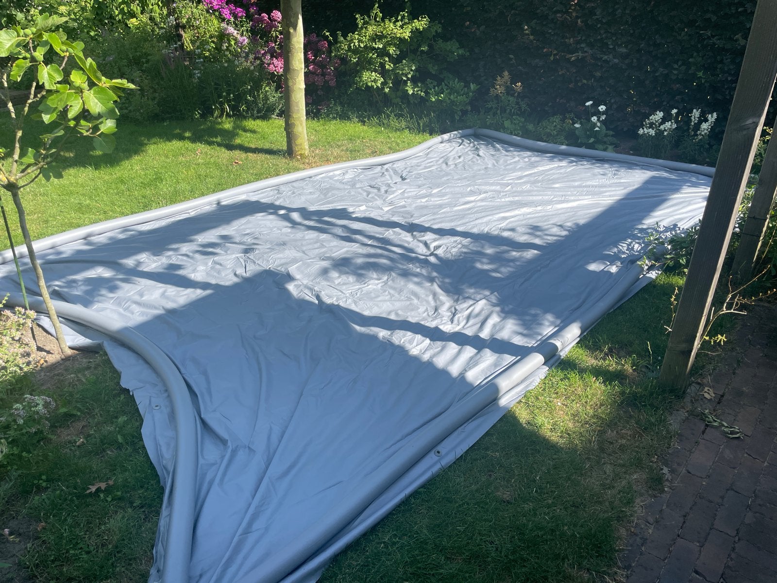 Grondzeil met opblaasbare rand 3x5 mtr, Ophalen of Verzenden, Zo goed als nieuw