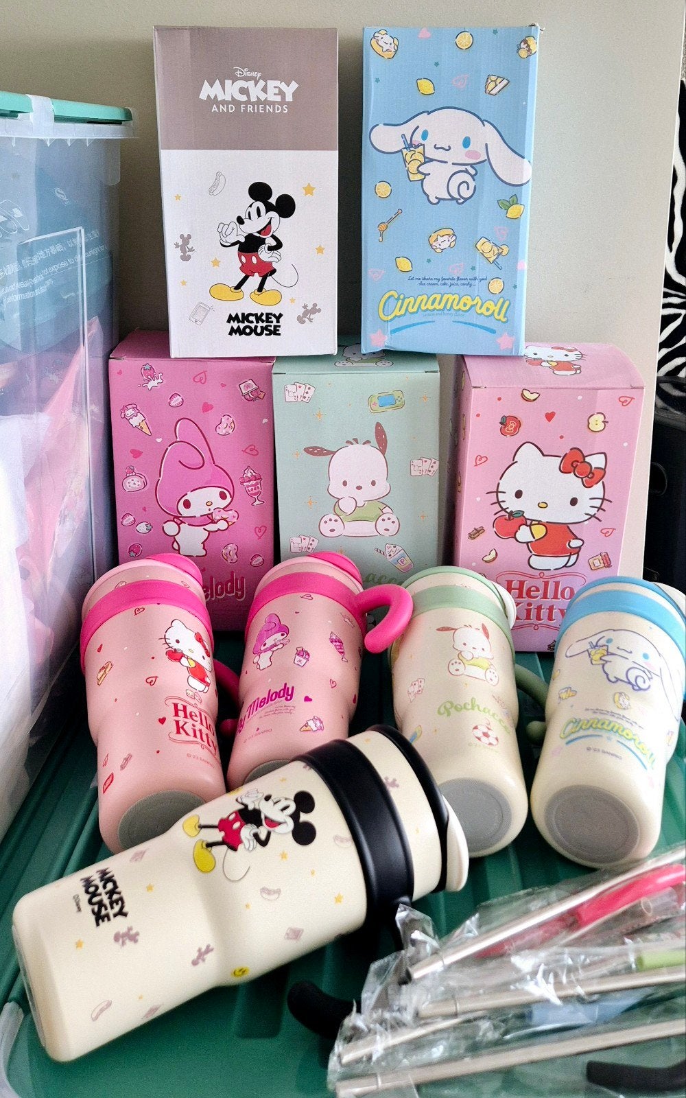 27 bekers, Mickey, Melody, Cinnamoroll, Kitty, Pochacco, Ophalen of Verzenden, Nieuw