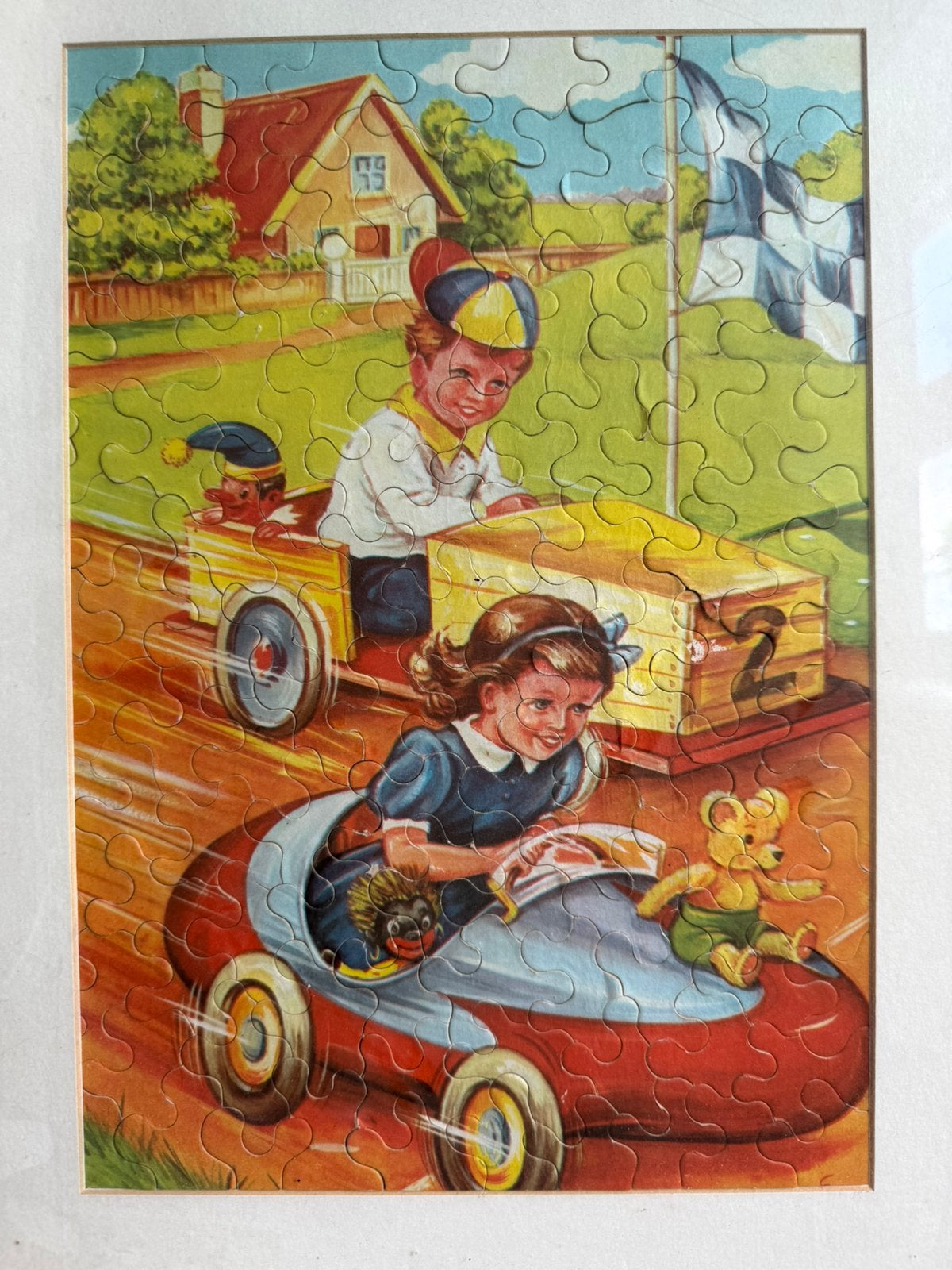 Vintage retro kinderpuzzel puzzel, Ophalen of Verzenden