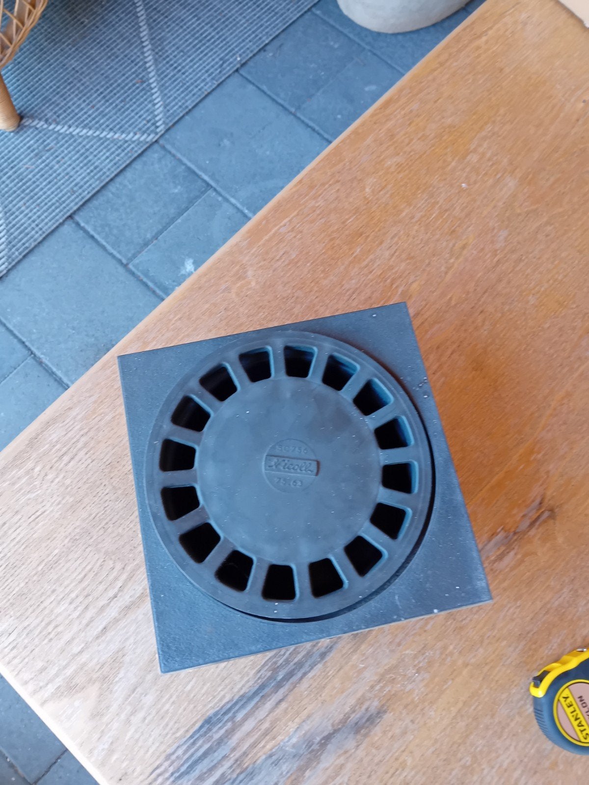 Vierkante afvoerput 20 cm, Ophalen of Verzenden, Gebruikt, Douche
