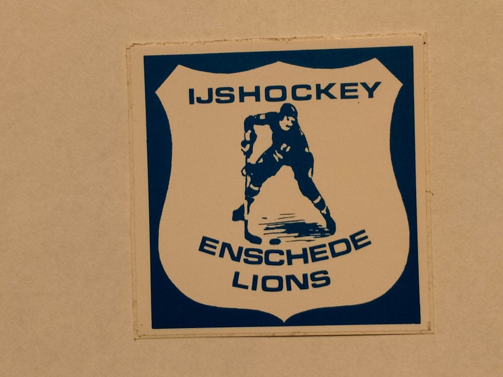ijshockey Enschede Lions club sport vereniging sticker, Verzamelen, Ophalen of Verzenden, Gebruikt, Overige typen