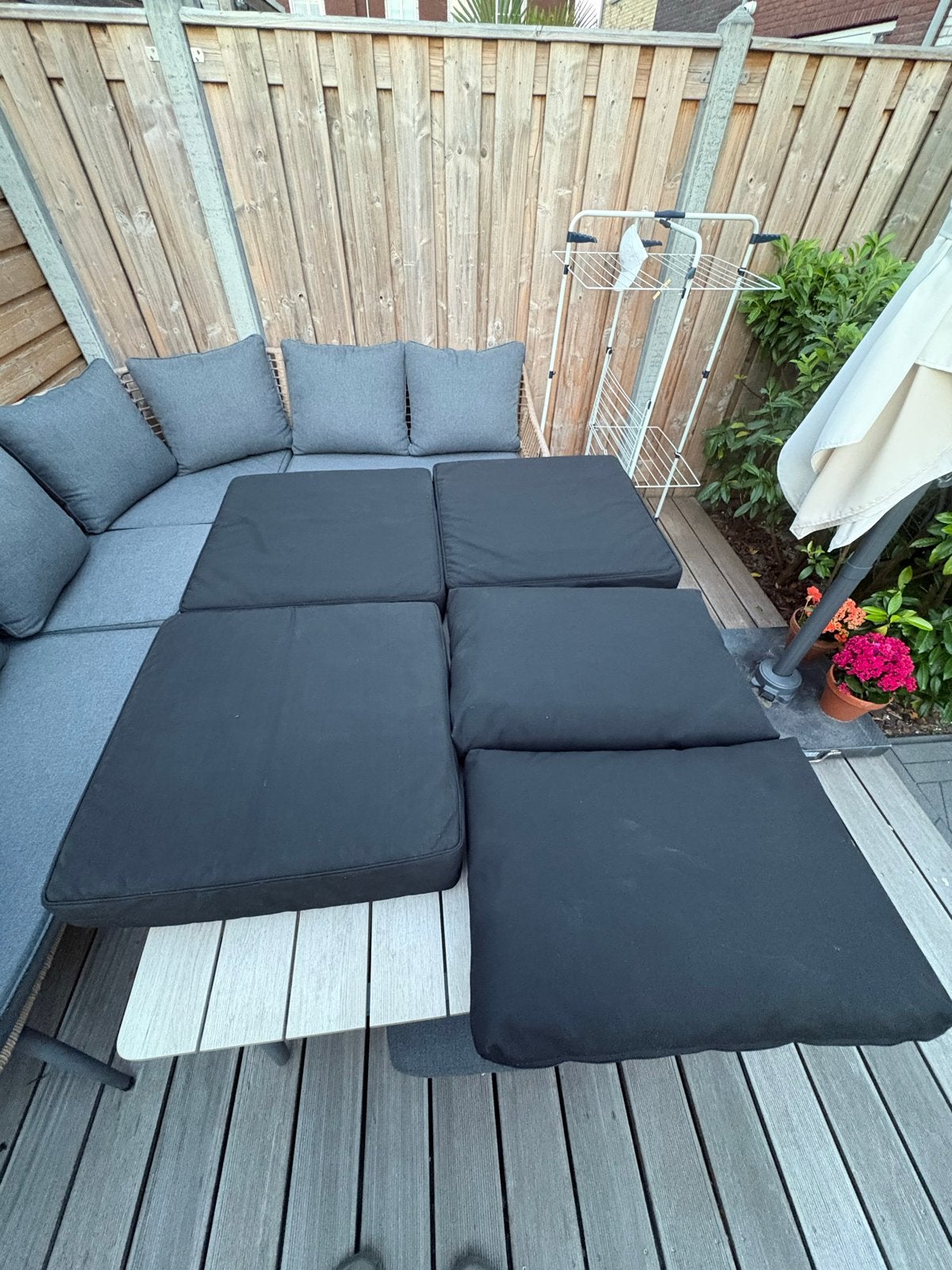 IKEA Frösön tuinkussens in goede conditie, Textileen, Zo goed als nieuw, Loungeset, Bank
