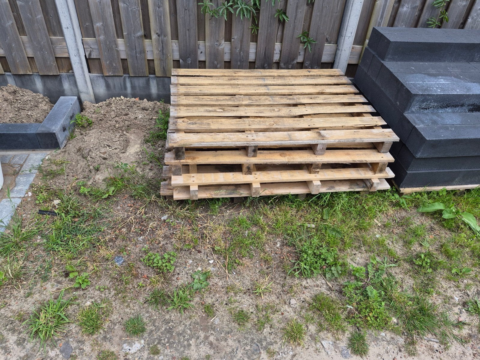 Houten pallets, Ophalen, Gebruikt