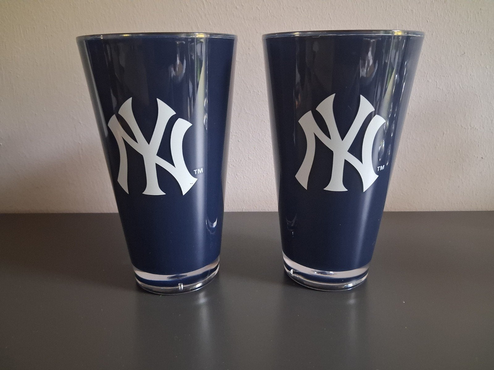 New York Yankees en Budweiser glazen cups, Sport en Fitness, Ophalen of Verzenden, Zo goed als nieuw