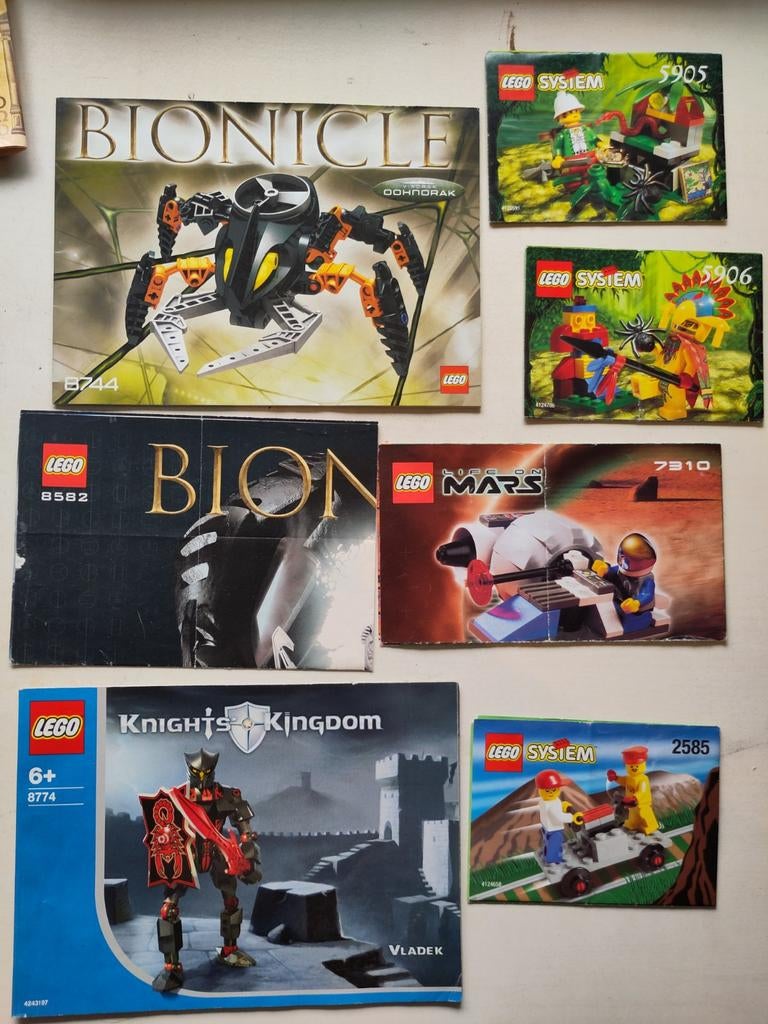 Diverse Lego instructieboekjes - Bionicle, City, etc, Gebruikt, Overige thema's, Lego, Accessoire