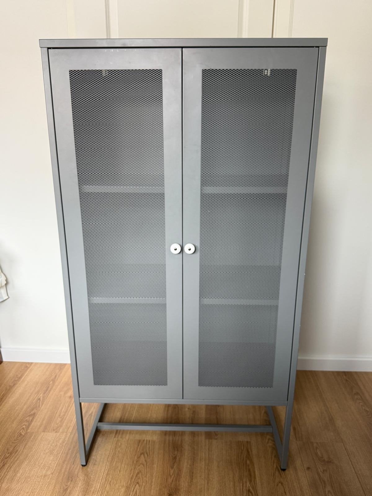 Grijze metalen kasten met gaasdeuren, Huis en Inrichting, Ophalen, Gebruikt, 50 tot 100 cm, Metaal