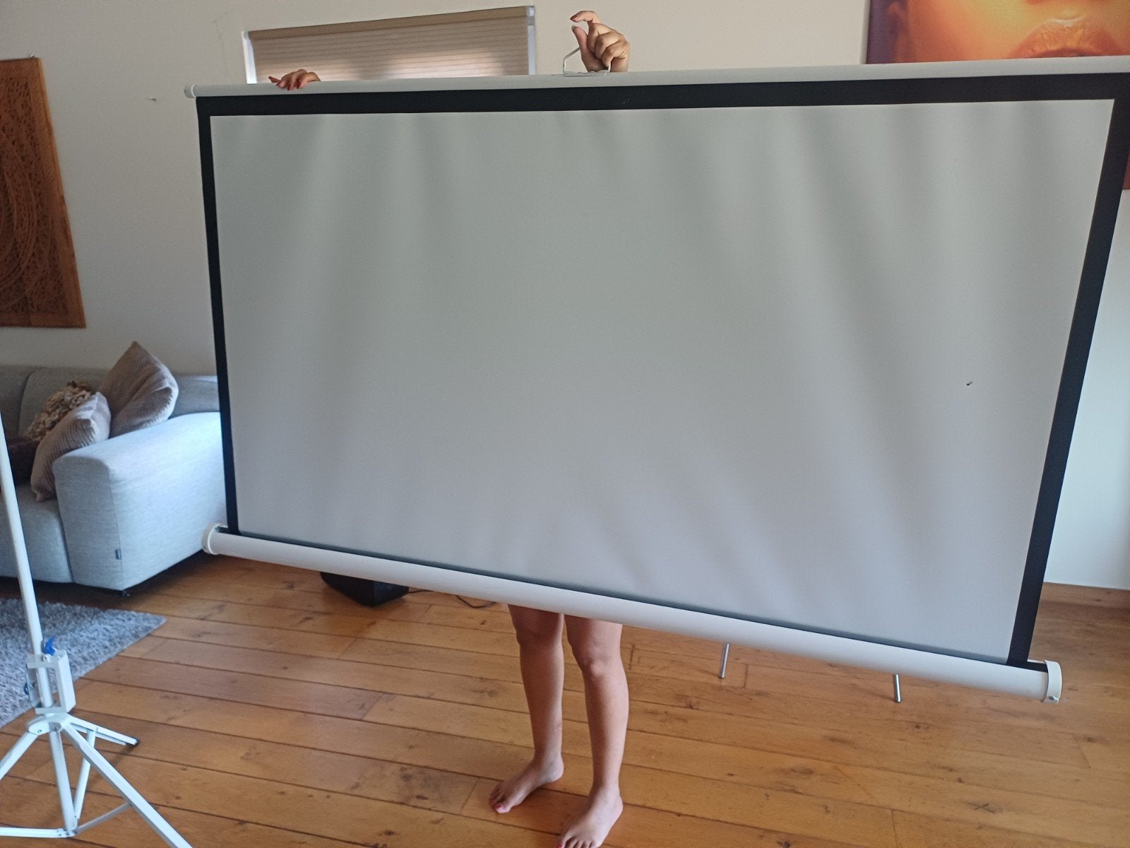 ICON Projectiescherm op Statief - Zo goed als nieuw, Ophalen of Verzenden, Handmatig, Zo goed als nieuw