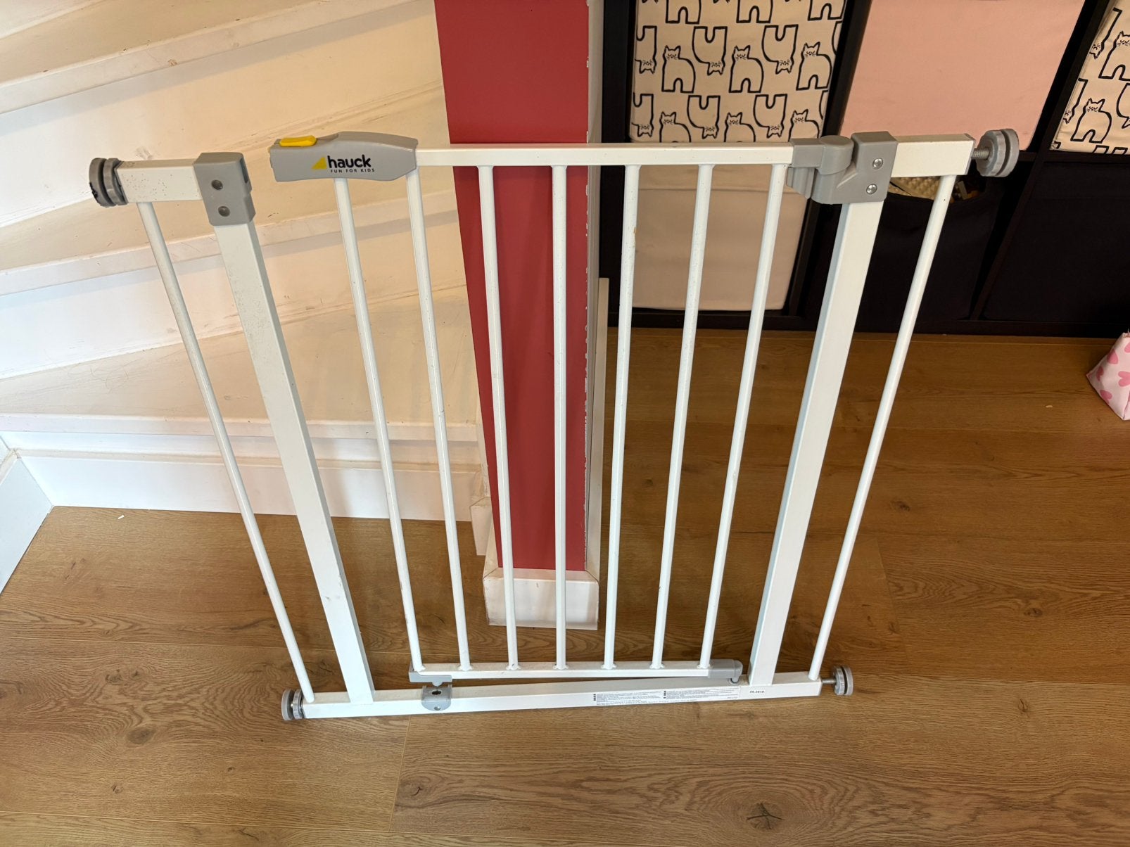 Traphekje Hauck 75cm - 80cm - zonder schroeven, Ophalen, Gebruikt, Klemhekje, Metaal of IJzer