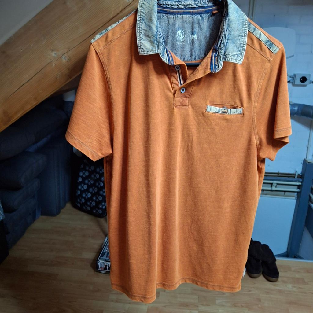 Stijlvol oranjebruine  poloshirt - Slechts 1x gedragen, Maat 48/50 (M), Oranje, Ophalen of Verzenden, Zo goed als nieuw