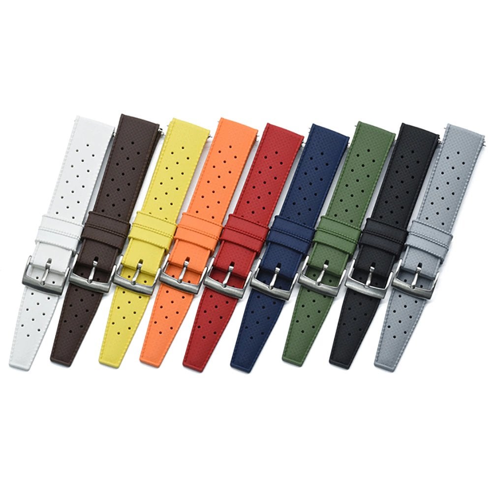 Tropic horlogeband horloge band rubberen 18mm 20mm 22mm, Verzenden, Nieuw