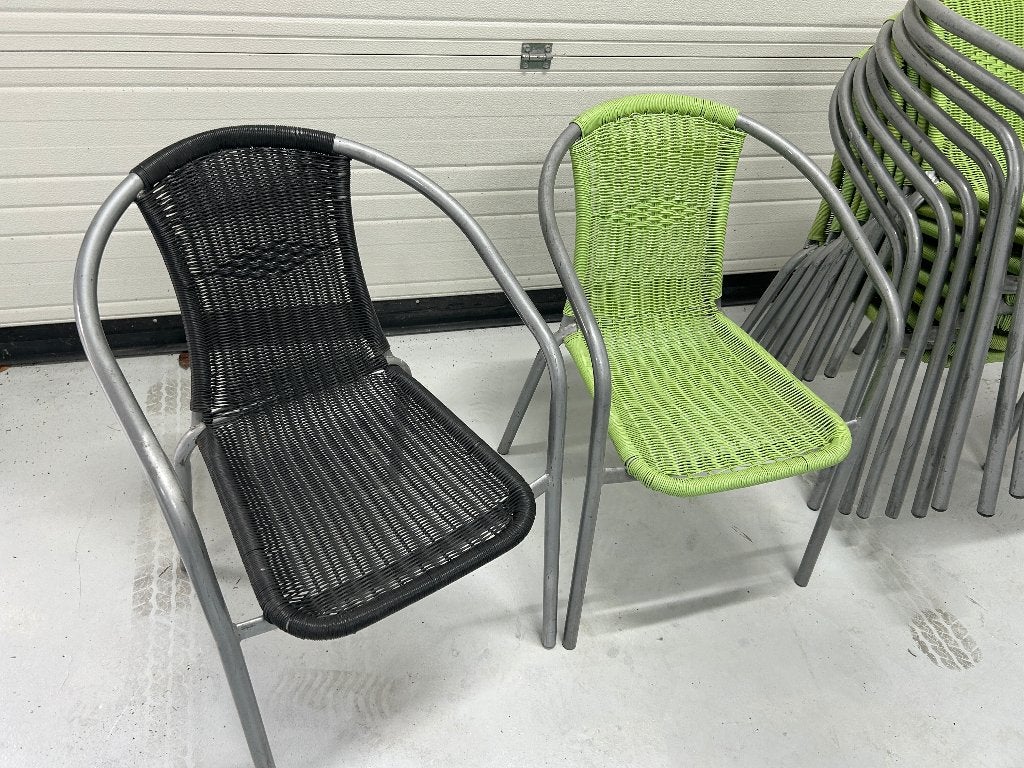 Partij stabelbare stoelen voor verjaardag, Ophalen, Gebruikt, Overige kleuren, Metaal