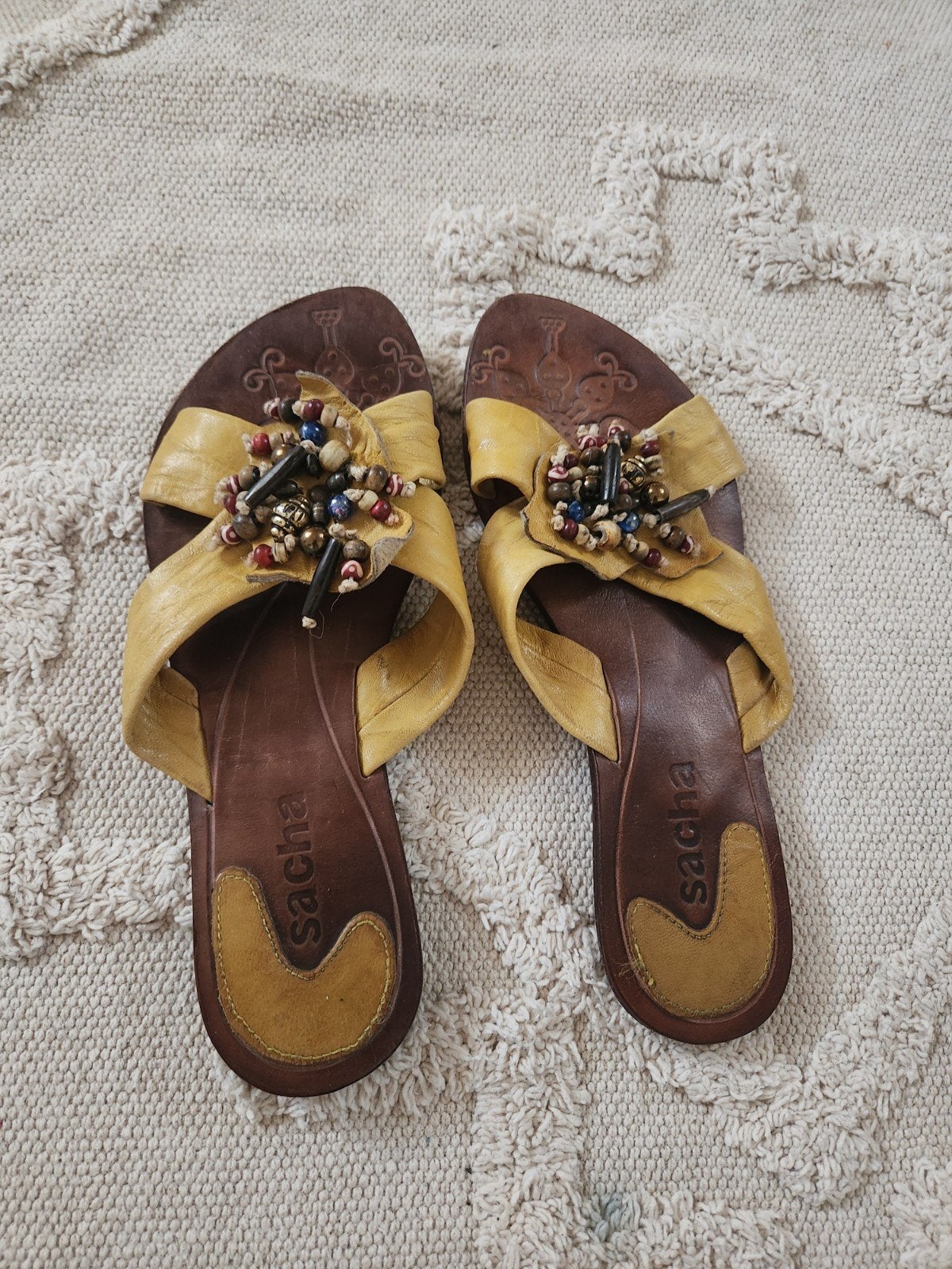 Sacha lederen slippers maat 39 - reparatie nodig, Ophalen of Verzenden
