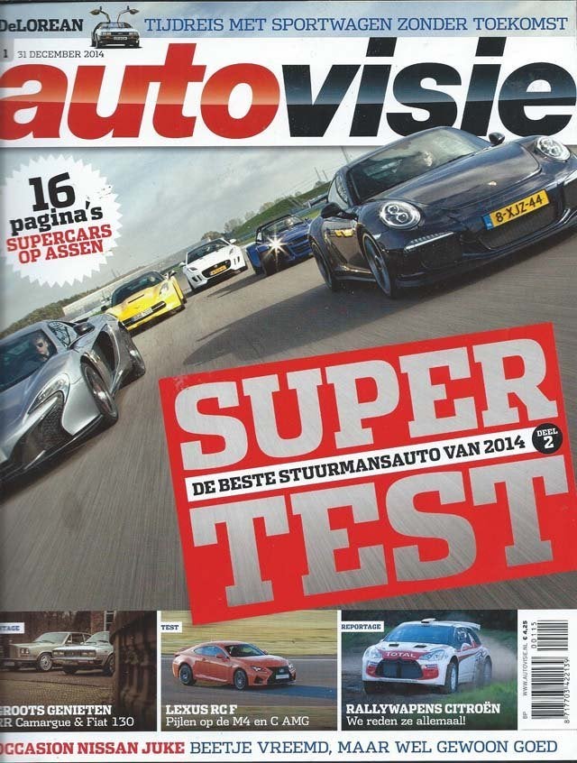 Autovisie 1 2015 : DeLorean - Citroen DS3 - Fiat 130 Coupe, Ophalen of Verzenden, Gelezen, Algemeen