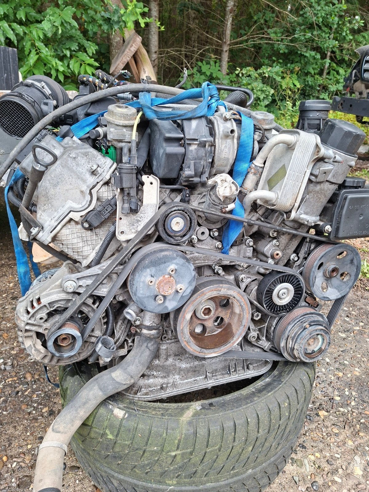 Mercedes-Benz M113 AMG Motor en Bak, Ophalen of Verzenden, Gebruikt, Mercedes-Benz