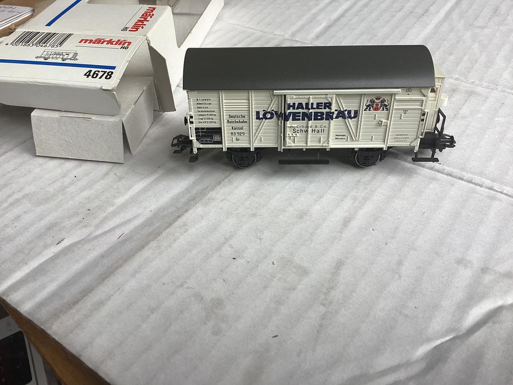 Marklin 4678 DR brouwerijwagen HALLER LÖWENBRÄU nieuw in ovp, Wisselstroom, Ophalen of Verzenden, Märklin, Nieuw