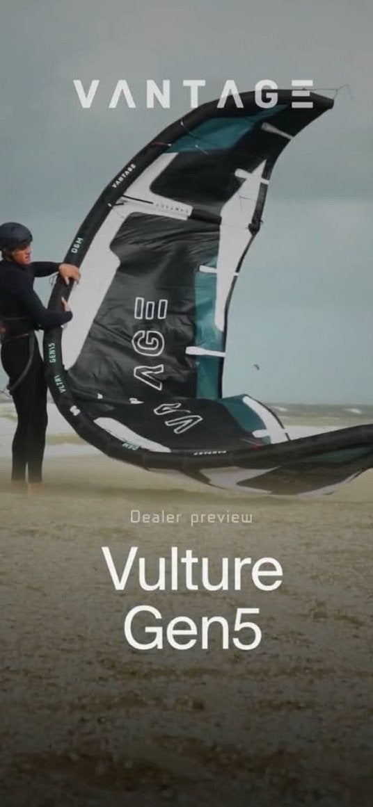 VANTAGE Vulture GEN5 2026 nieuw || Vulture GEN4 PLUS 2025, Watersport en Boten, Kitesurfen, Ophalen, 9 m², Geen board, Zo goed als nieuw