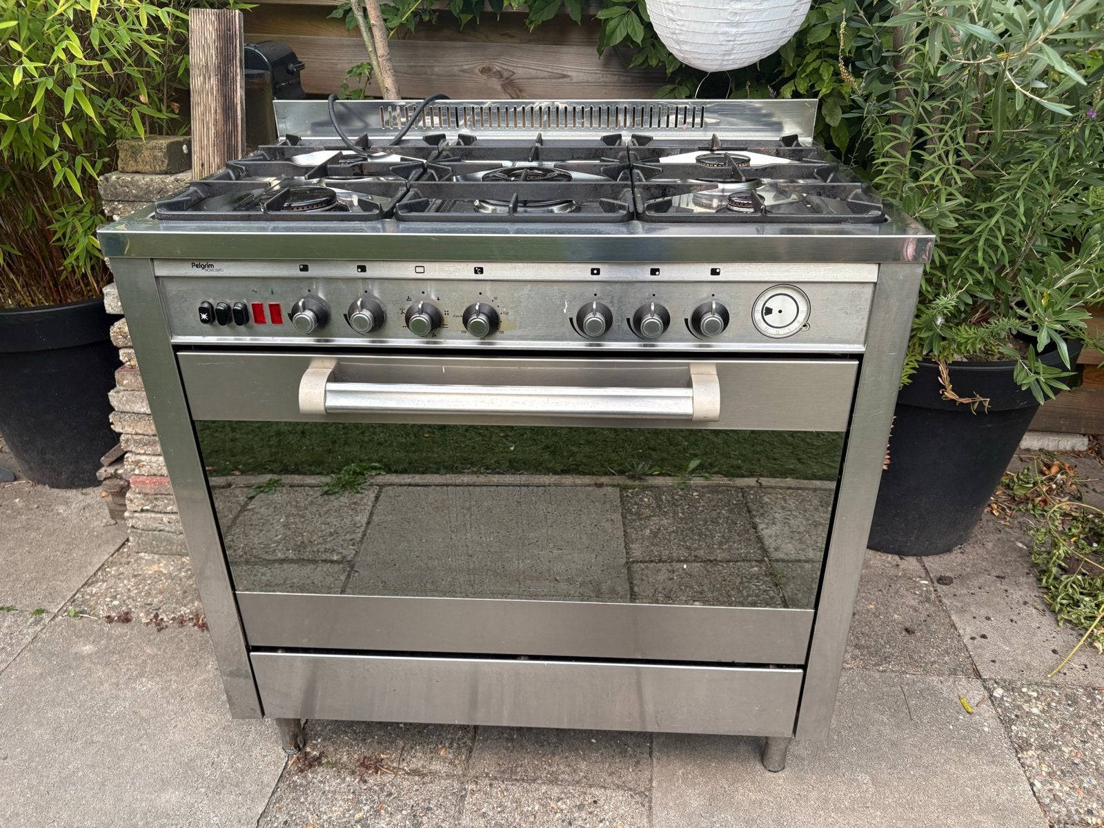 Pelgrim Novocento Fornuis 90cm Breed, oven defect, Witgoed en Apparatuur, Fornuizen, Ophalen, Gebruikt, 60 cm of meer, Gas