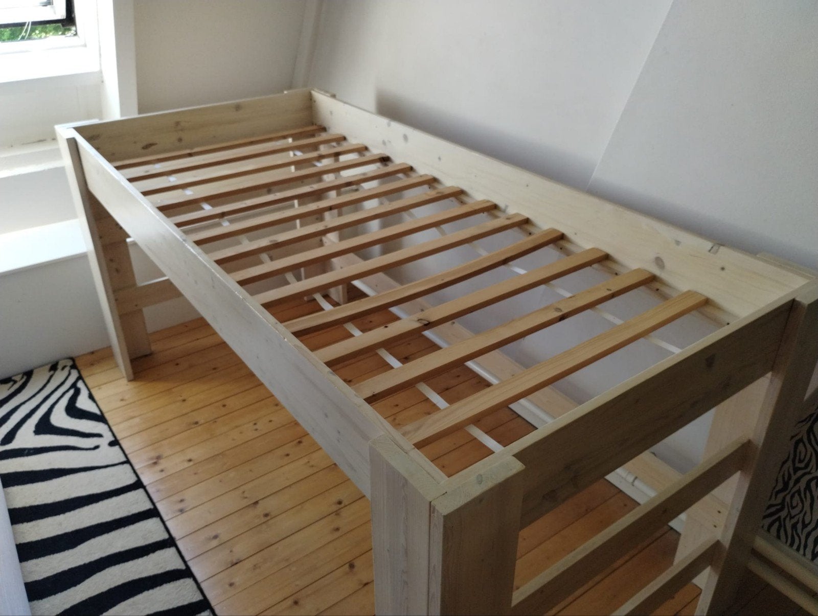 Halve hoogslaper met of zonder matras, Ophalen, Gebruikt, 90 cm, Eenpersoons