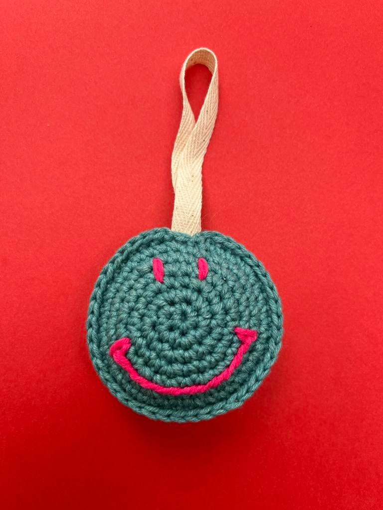 Smiley speenhanger grijsblauw, Ophalen of Verzenden, Nieuw