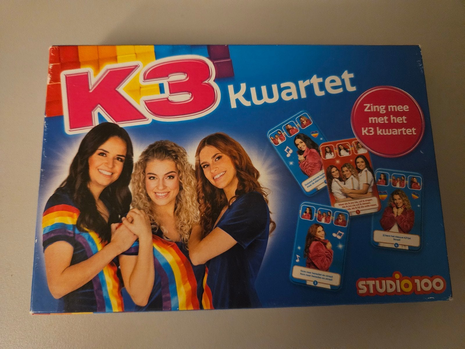 K3 Kwartetspel - Zing mee met het K3 kwartet, Vijf spelers of meer, Ophalen of Verzenden, Gebruikt, Studio 100