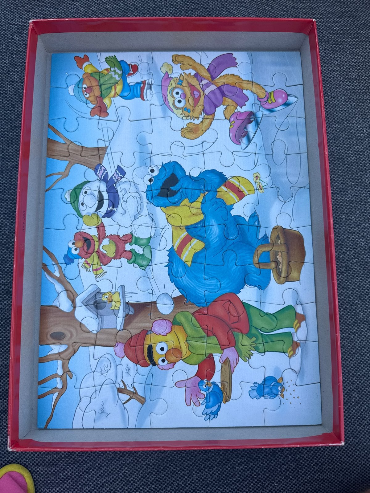 Sesamstraat Winter Puzzel 50 Stukjes, Ophalen, 10 tot 50 stukjes, Gebruikt, 2 tot 4 jaar