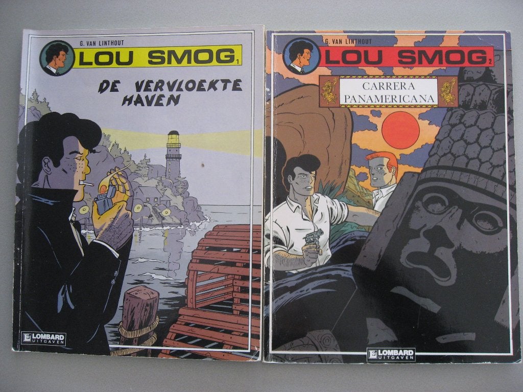 Lou Smog. Nr 1 en 2., Meerdere stripboeken, Ophalen of Verzenden, Gelezen