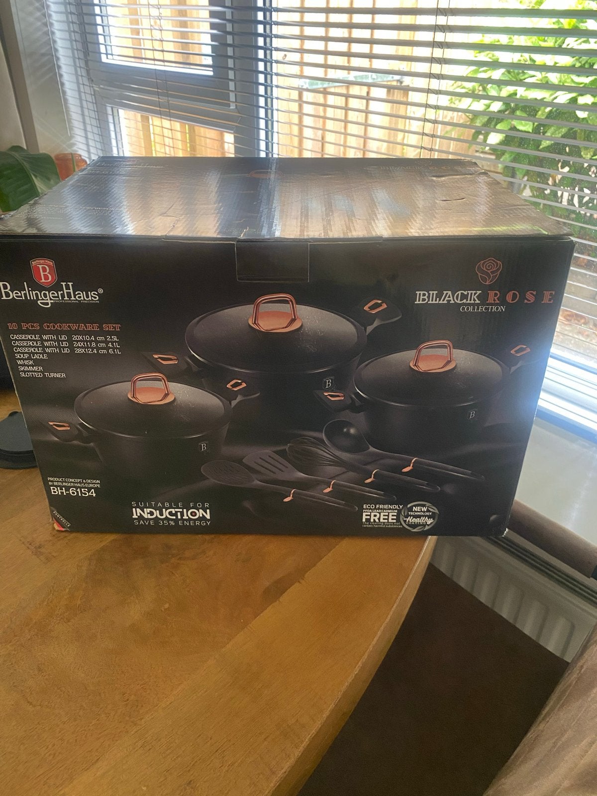 NIEUW! Berlinger Haus Black Rose 10-delige pannenset - Nieuw, Huis en Inrichting, Ophalen, Antiaanbaklaag, Pannenset, Berlinger Haus