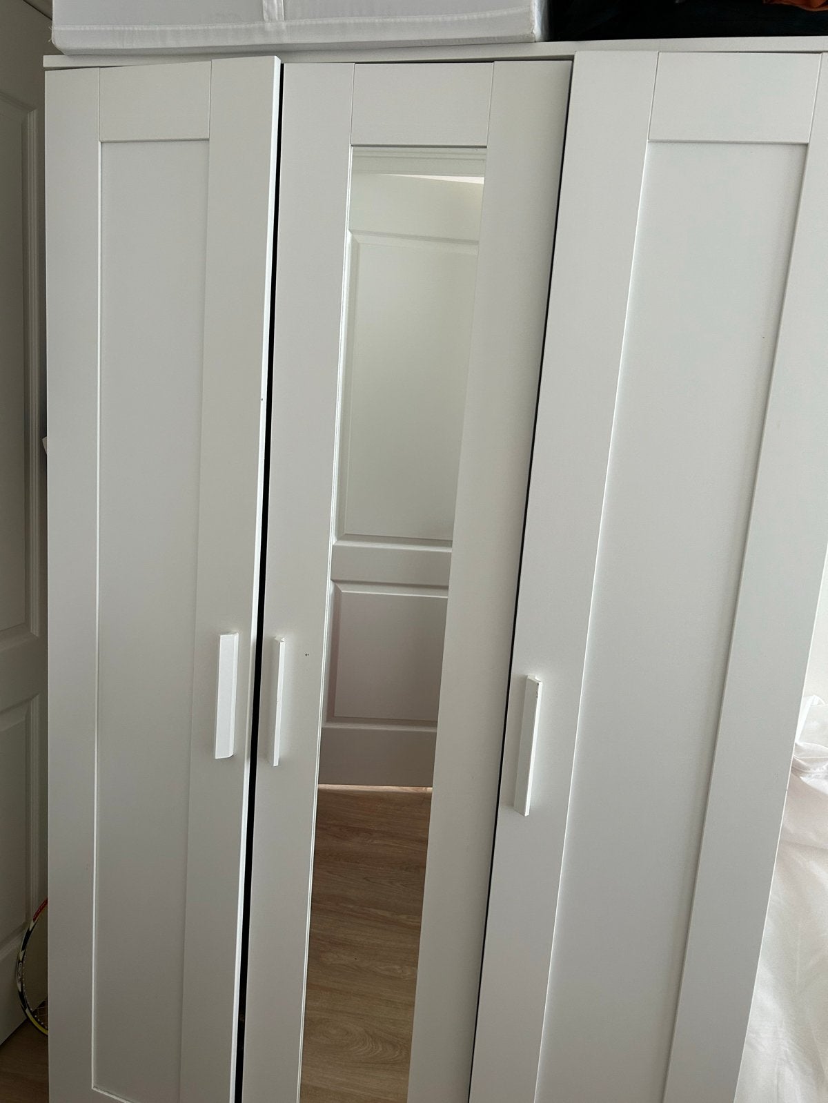 Ikea BRIMNES kledingkast wit met 3 deuren, Huis en Inrichting, Ophalen, Gebruikt, 100 tot 150 cm, 150 tot 200 cm