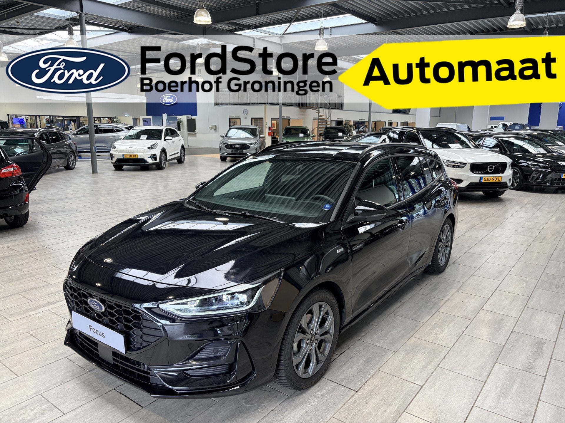 Ford FOCUS Wagon EcoBoost Hybrid 155 pk ST-Line | Winterpack, Auto's, Ford, 12 maanden, Stof, Gebruikt, Zwart
