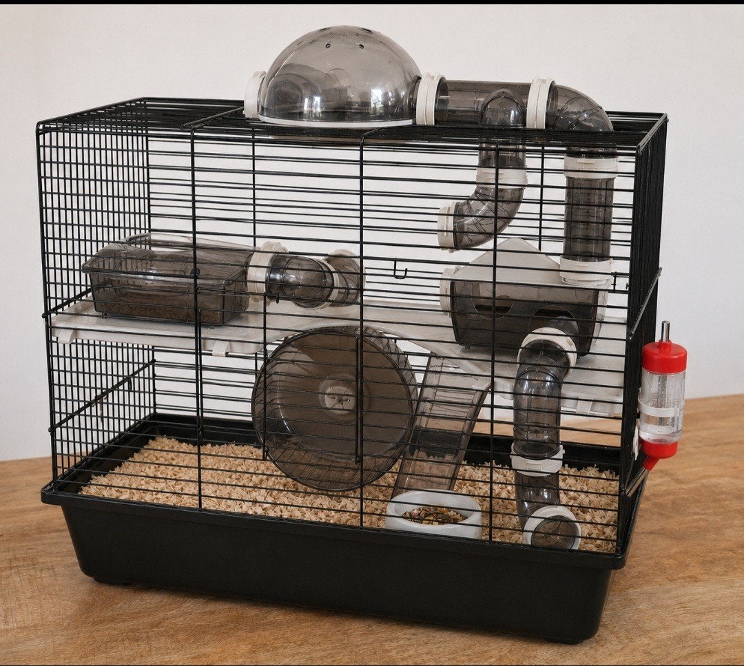 Complete cavia- hamsterkooi met veel accessoires, Dieren en Toebehoren, Minder dan 60 cm, Kooi, Minder dan 75 cm, Ophalen of Verzenden